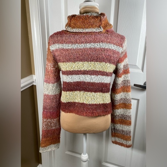 Free People My Girl Turtleneck Sunburst Combo Top Sweater Size Medium - Picture 13 of 14